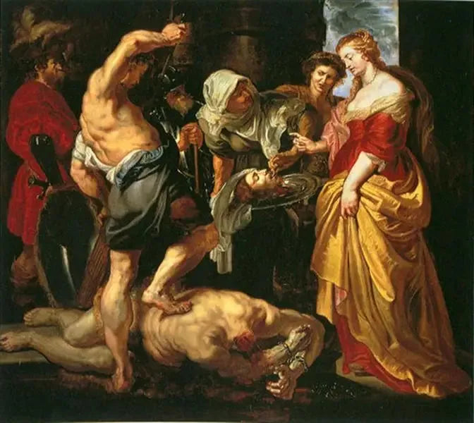 Décapitation de Jean-Baptiste sous le regard de Salomé - Peter Paul Rubens image 1 copie de tableau peinte à la main