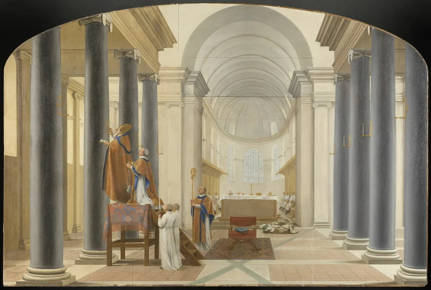Dédicace d'une église de Chartreux - Eustache Le Sueur image 1 reproduction de peinture à l’huile