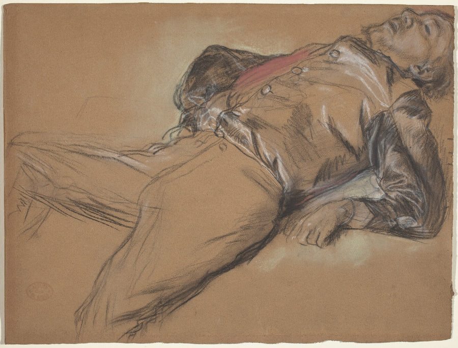 Fallen Jockey (study for "Scene from the Steeplechase: The Fallen Jockey") - Edgar Degas