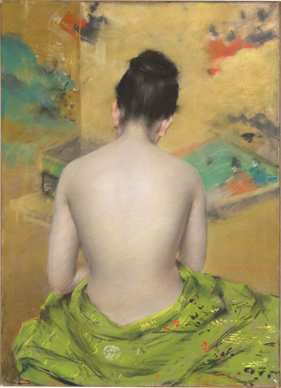 Study of Flesh Color and Gold, William Merritt Chase, 1888 — pastel, National Gallery of Art