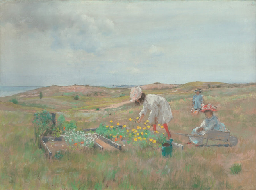 Gathering Flowers, Shinnecock, Long Island - William Merritt Chase