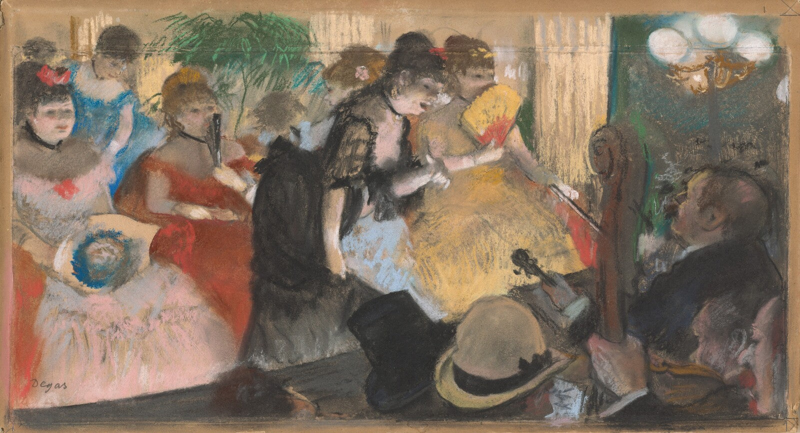 Café-Concert, Edgar Degas, 1876/1877 — pastel, National Gallery of Art