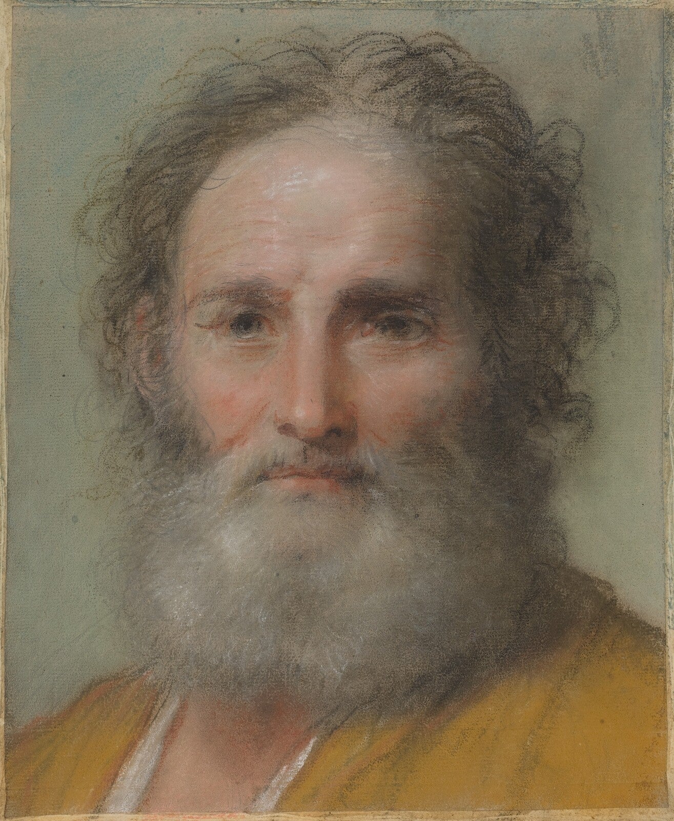 Head of a Bearded Man, Benedetto Luti, 1715 — pastel, National Gallery of Art