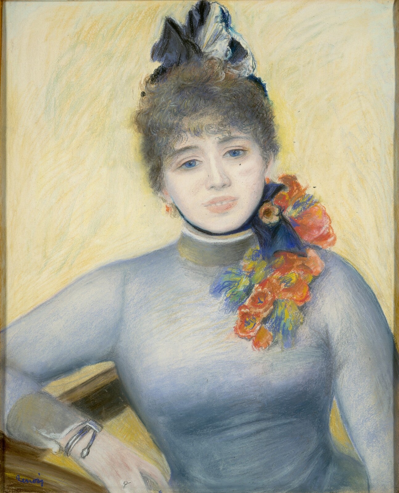 Caroline Rémy ("Séverine"), Auguste Renoir, c. 1885 — pastel, National Gallery of Art