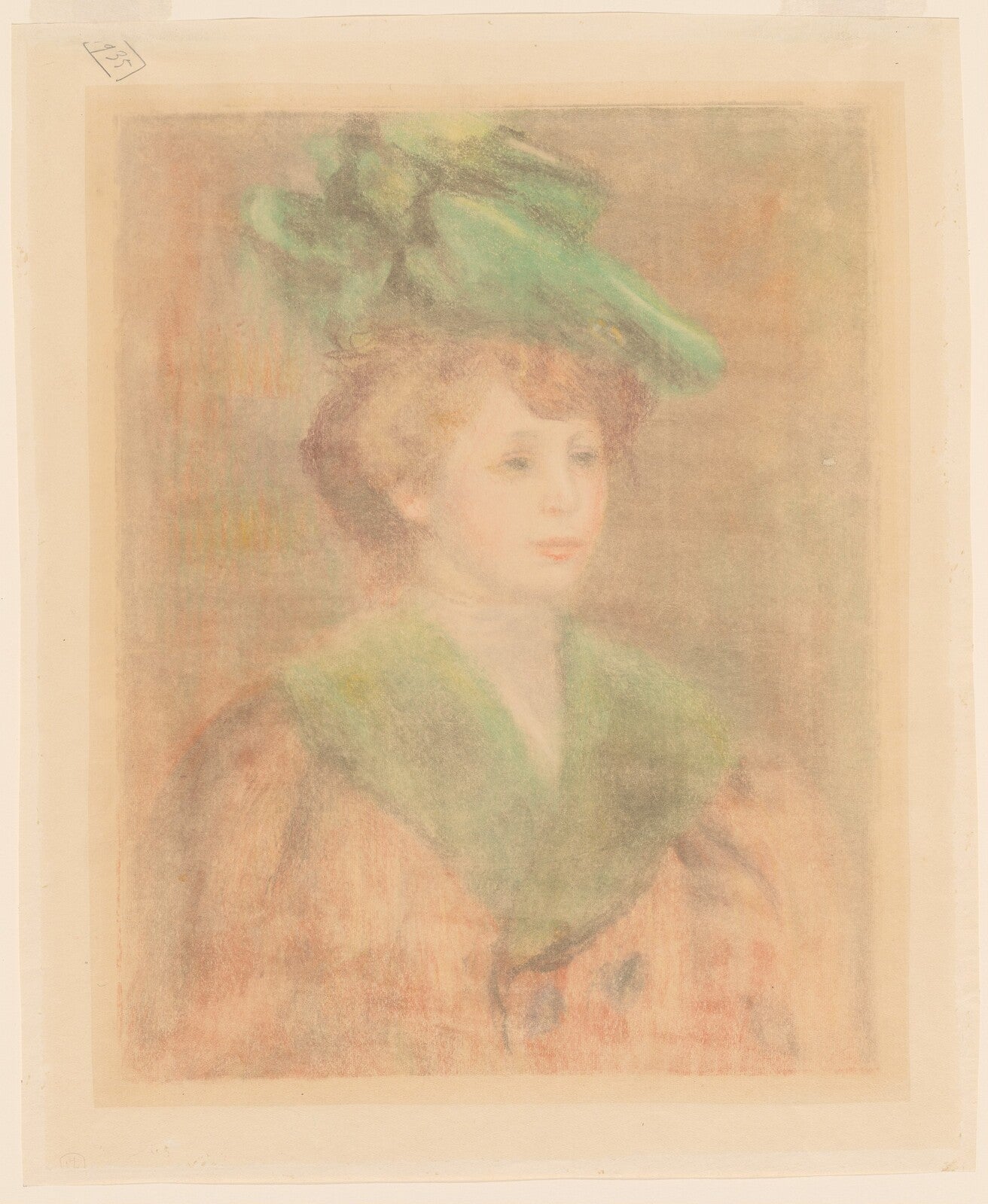 Lady with Green Hat (Mlle. Dieterle?), Auguste Renoir, c. 1895-1905 — pastel, National Gallery of Art