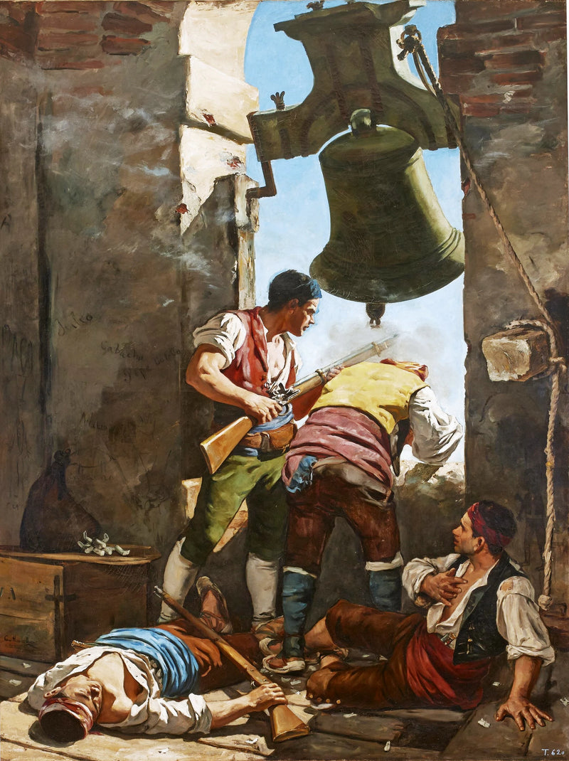 Défense héroïque de la tour de San Agustín à Saragosse pendant la guerre d'indépendance - César Alvarez Dumont
