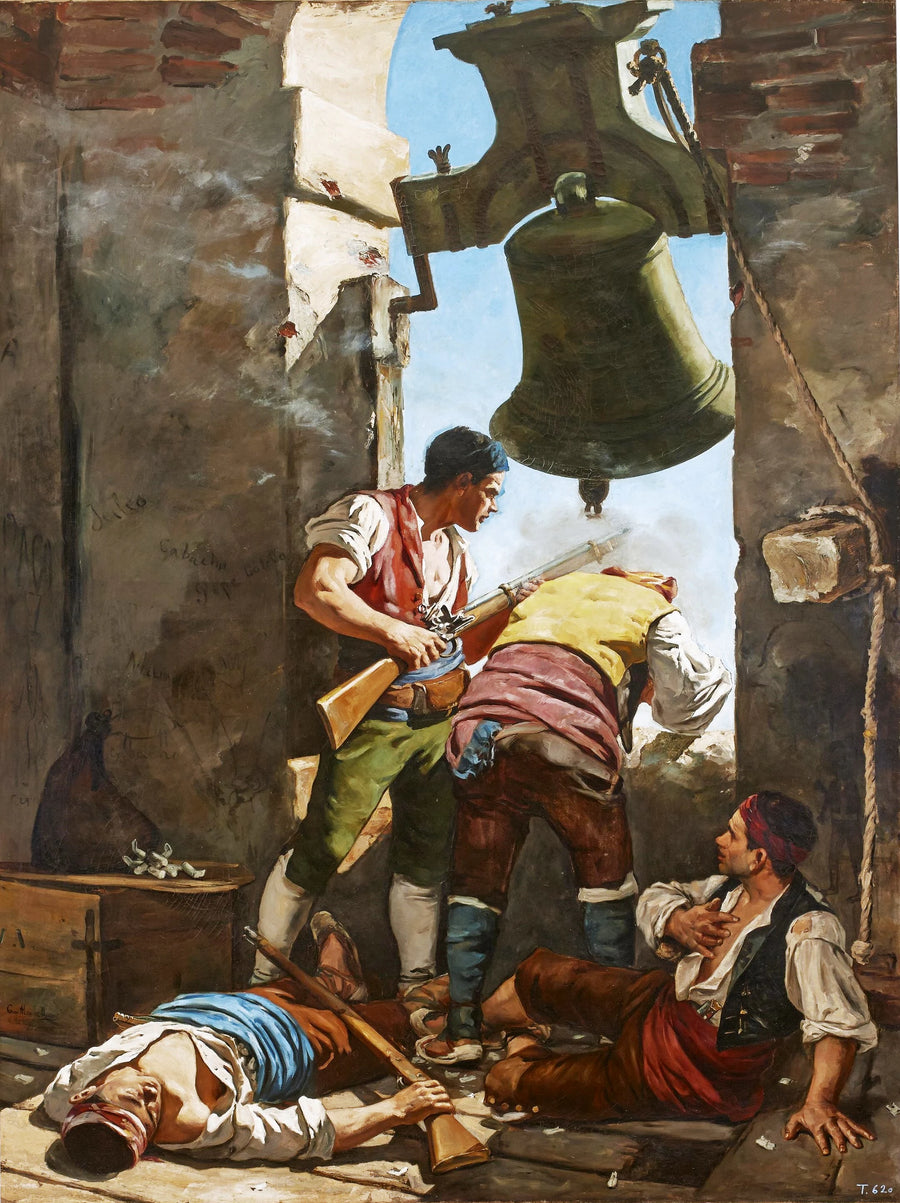 Défense héroïque de la tour de San Agustín à Saragosse pendant la guerre d'indépendance - César Alvarez Dumont