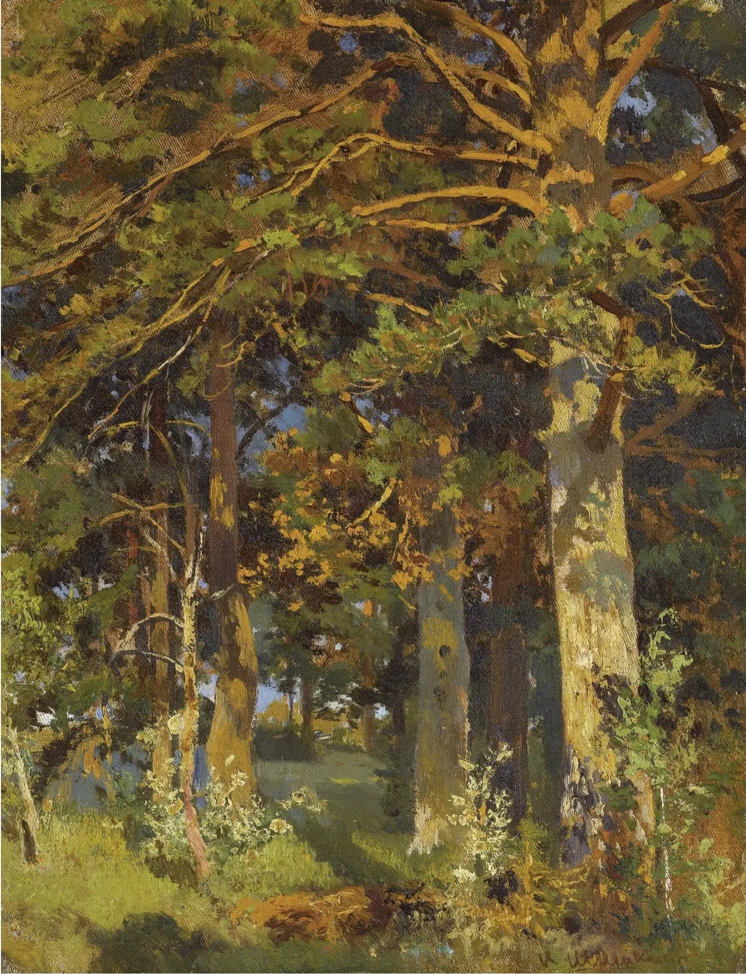 Défrichement forestier - Ivan Chichkine image 1 copie peinte à la main à l’huile