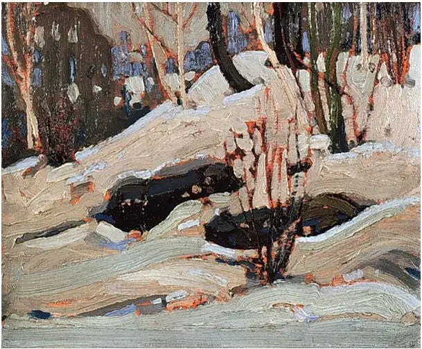 Dégel : bancs de neige - Tom Thomson image 1 reproduction réalisée par Alpha Reproduction