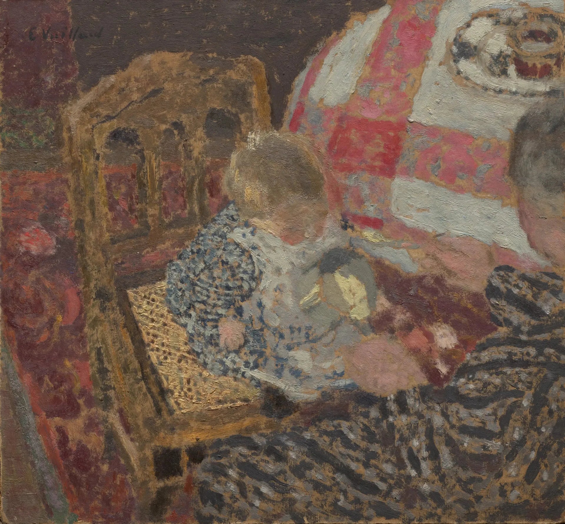 Déjeuner (Annette et sa grand-mère) - Édouard Vuillard image 1 reproduction d’œuvre d’art à l’huile