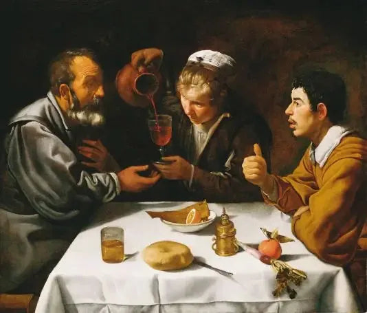 Déjeuner de paysans - Diego Velázquez image 1 copie peinte à la main à l’huile