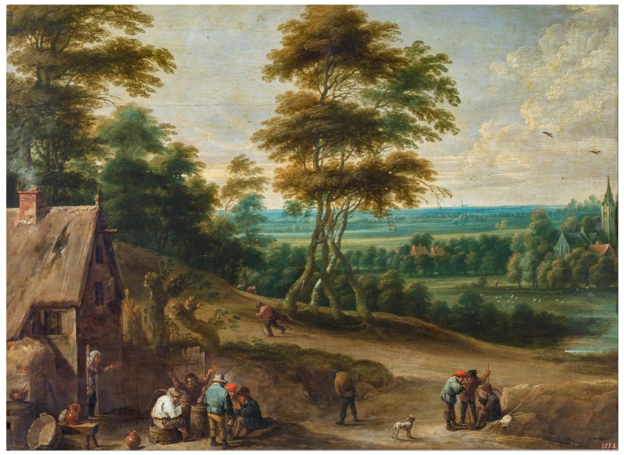 Déjeuner des villageois - David Teniers le Jeune image 1 reproduction de peinture à l’huile