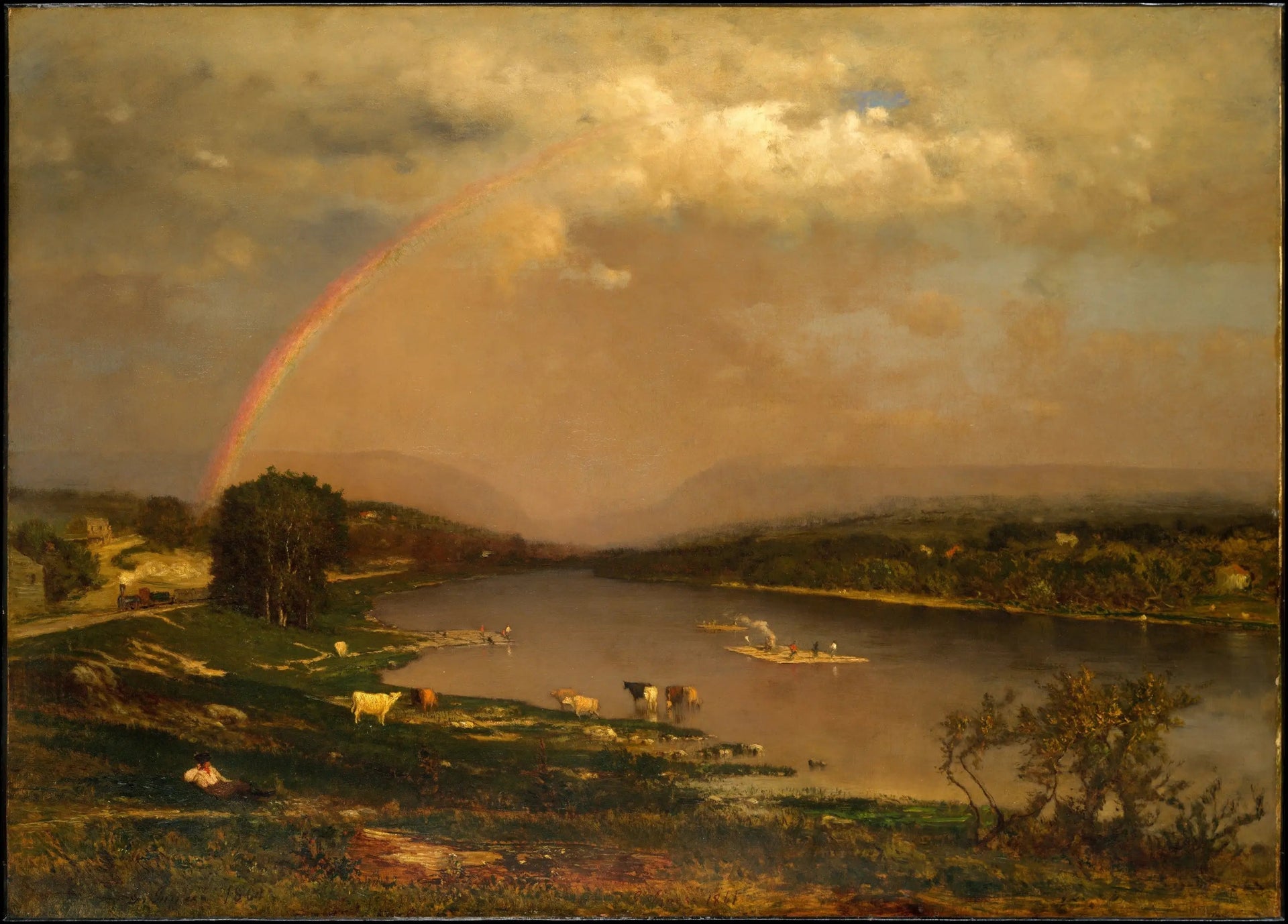 Delaware Water Gap - George Inness image 1 tableau peint à l’huile sur toile