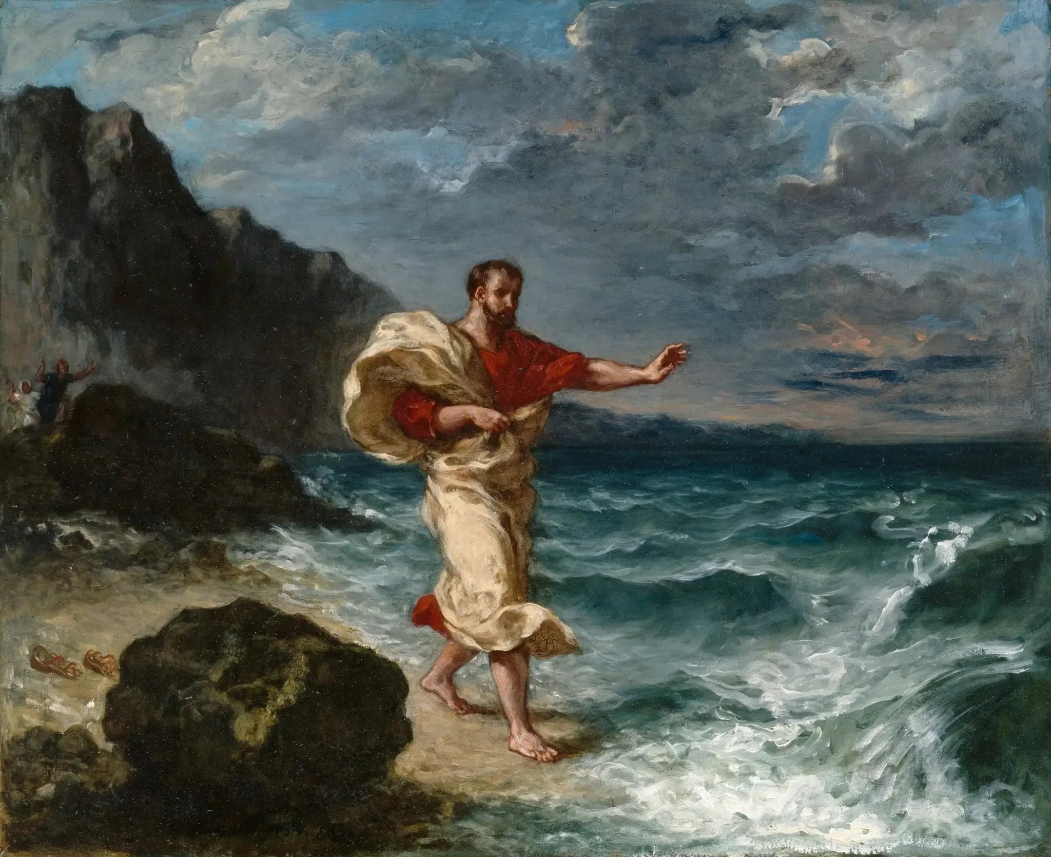 Démosthène au bord de la mer - Eugène Delacroix image 1 reproduction réalisée par Alpha Reproduction
