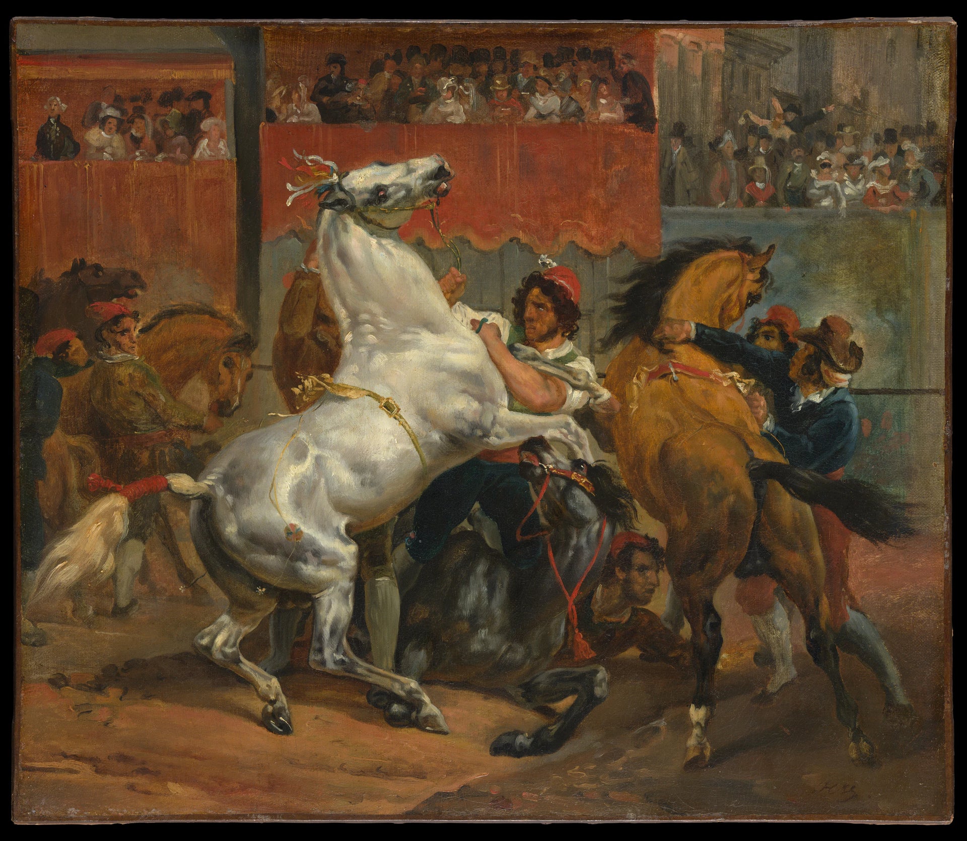 Le départ de la course des chevaux sans cavalier - Horace Vernet
