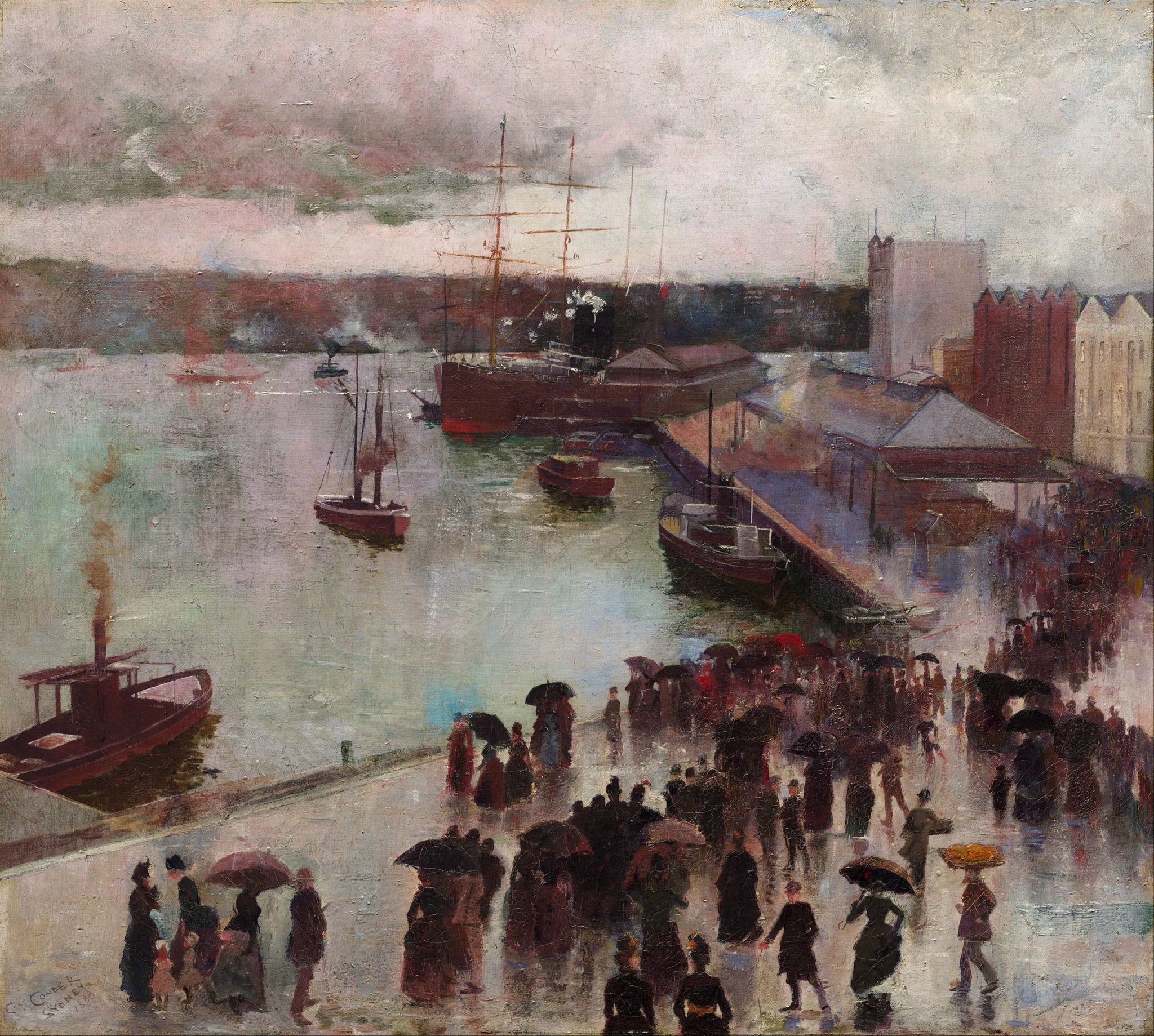 Départ de l'Orient - Quai Circulaire - Charles Conder image 1 copie peinte à la main à l’huile