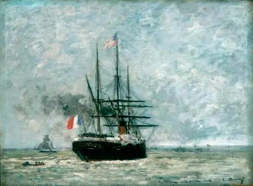 Départ du port - Eugène Boudin image 1 reproduction artisanale de tableau