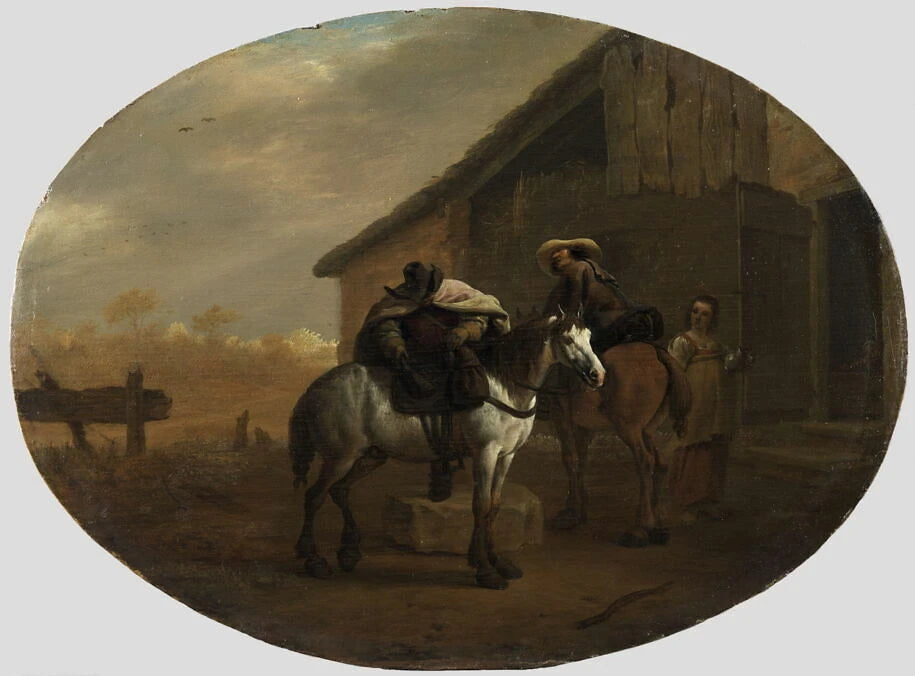 Le Départ de l'hôtellerie - Pieter van Laer