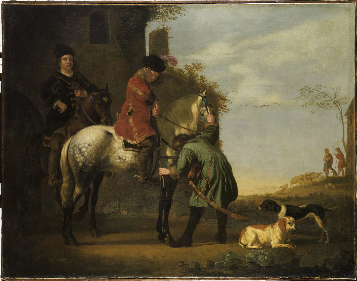 Le départ pour la promenade à cheval - Aelbert Cuyp