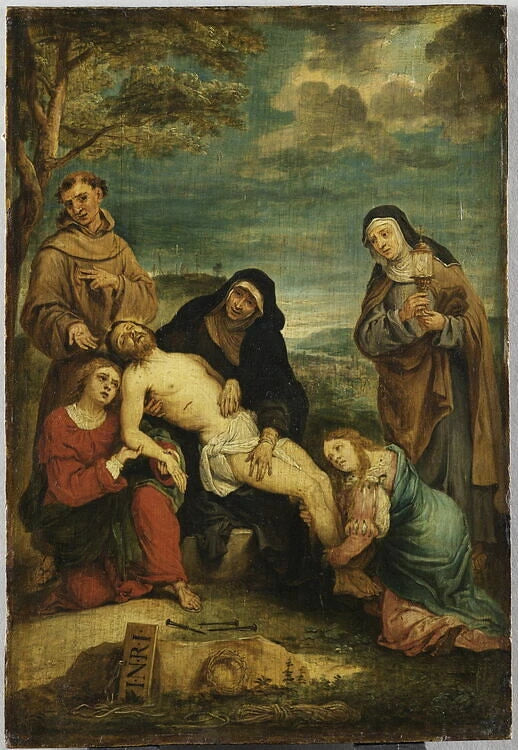 La Déploration du Christ, d'après Lorenzo Lotto - David II Teniers