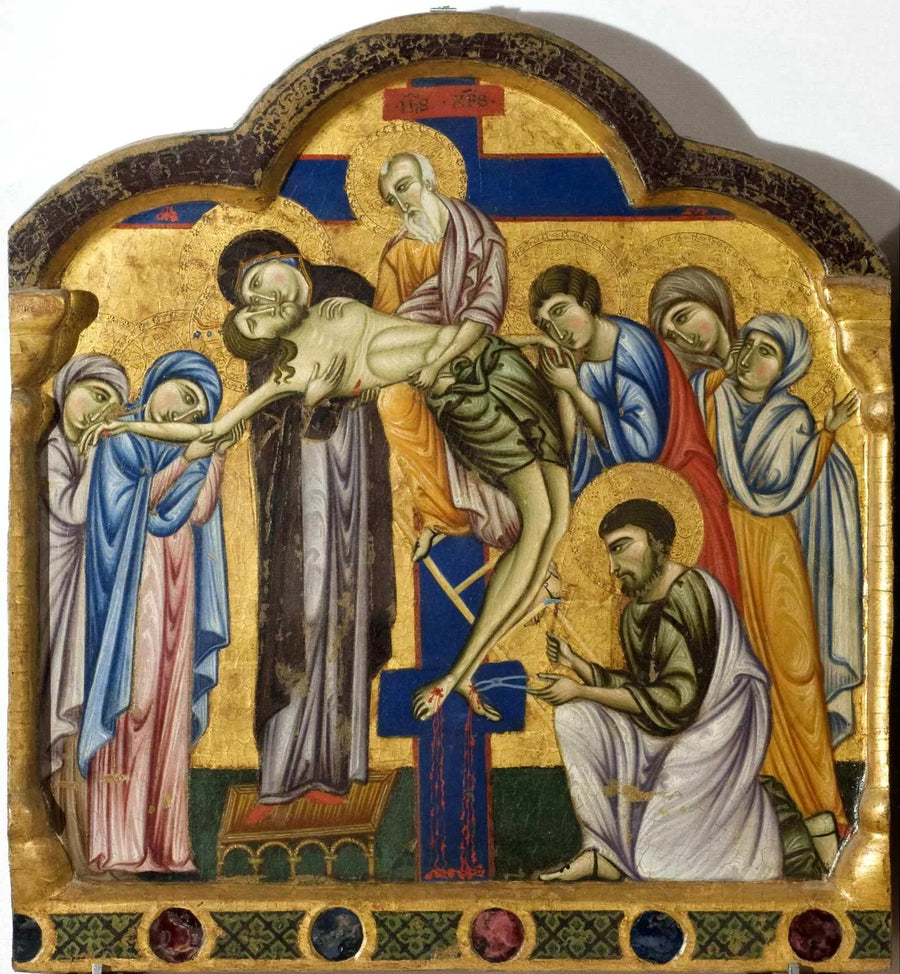 Dépôt du Christ de la Croix - Master of Saint Francis image 1 reproduction de peinture à l’huile