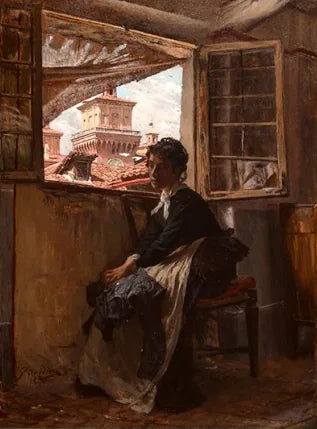 Depuis le grenier de Ferrare - Giovanni Boldini image 1 reproduction artisanale de tableau