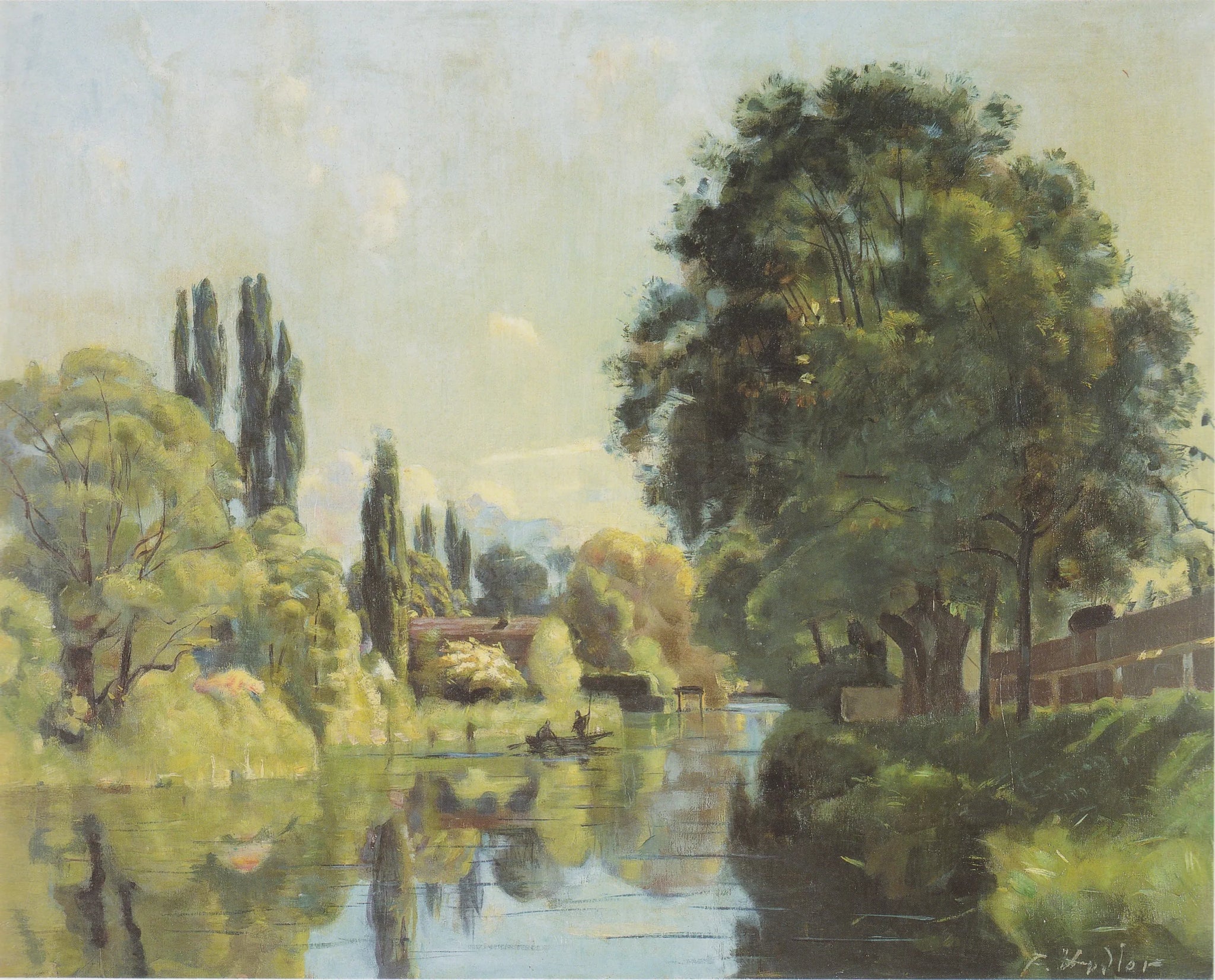 Der Aarekanal bei Thun - Ferdinand Hodler image 1 reproduction de peinture à l’huile