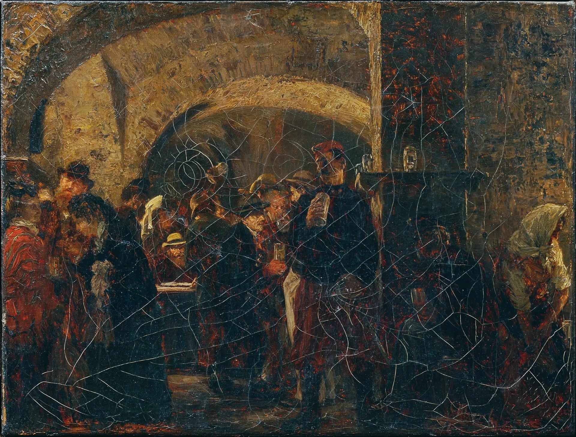 Der Esterházykeller in Wien - Adolph von Menzel image 1 reproduction artisanale de tableau