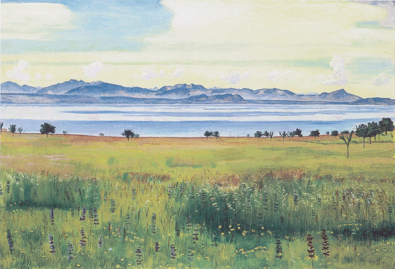 Der Genfersee von St Prex aus - Ferdinand Hodler