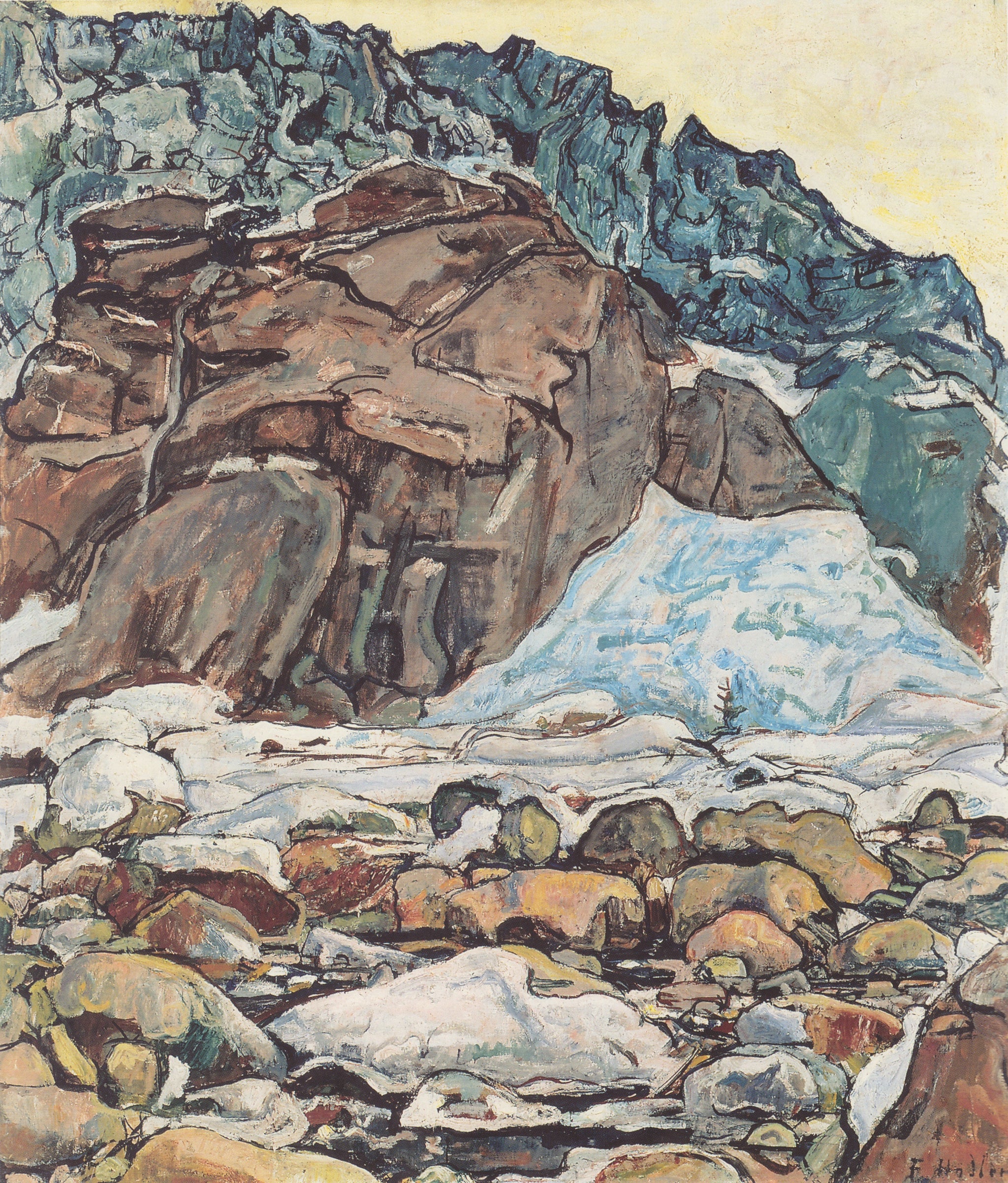 Der Grindelwaldgletscher - Ferdinand Hodler image 1 reproduction de peinture à l’huile