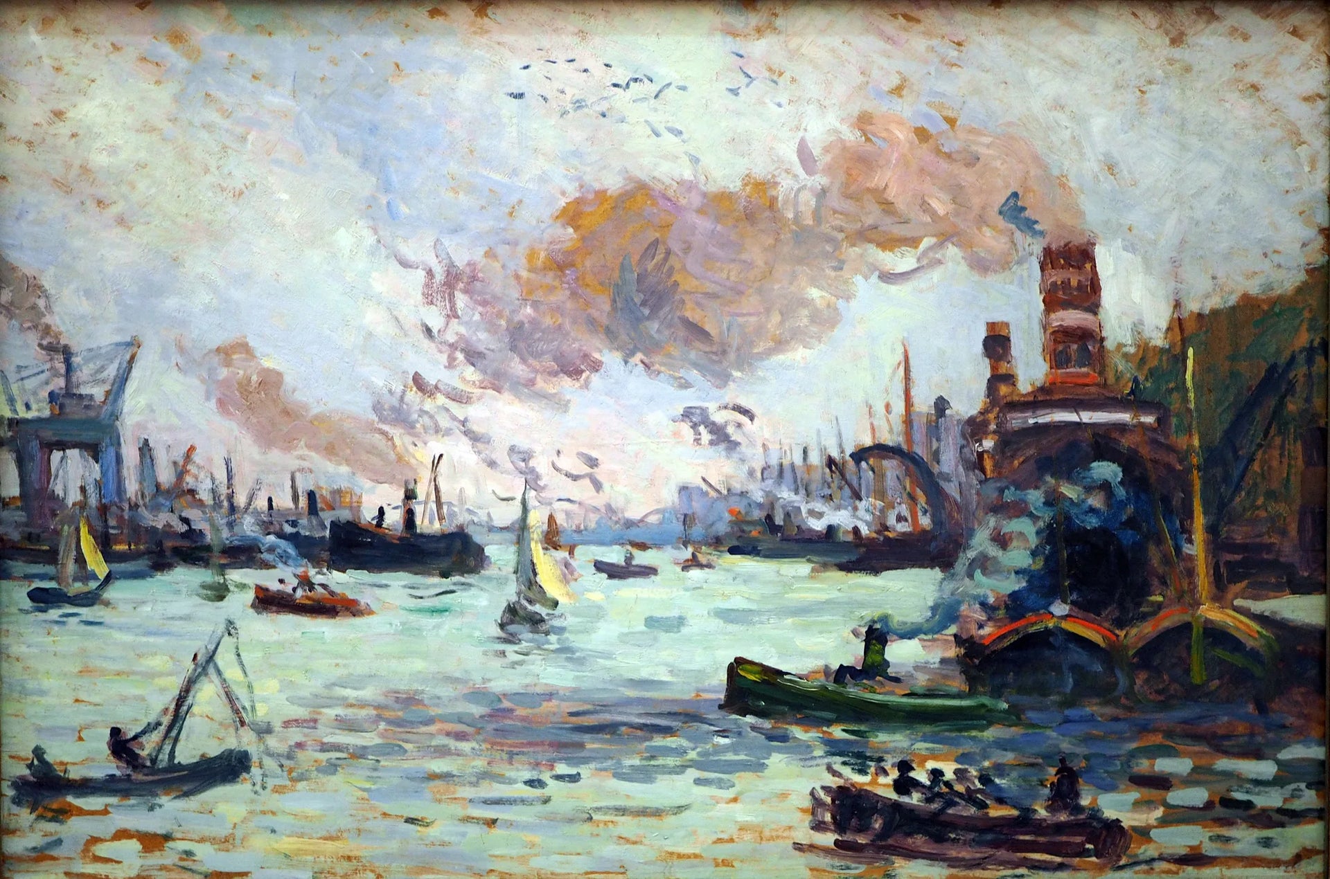 Der Hafen von Rotterdam - Maximilien Luce image 1 reproduction réalisée par Alpha Reproduction