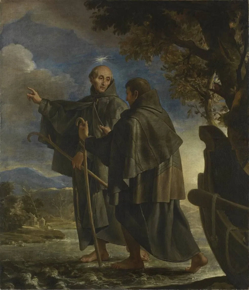 Der hl. Petrus von Alcántara wandelt über den Fluss Quadiana - Claudio Coello