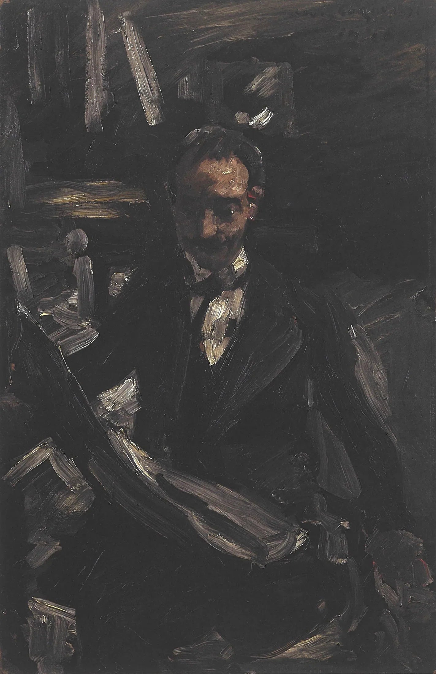 Der Kunstfreund (Bildnis Dr. Karl Schwarz) - Lovis Corinth image 1 copie peinte à la main à l’huile