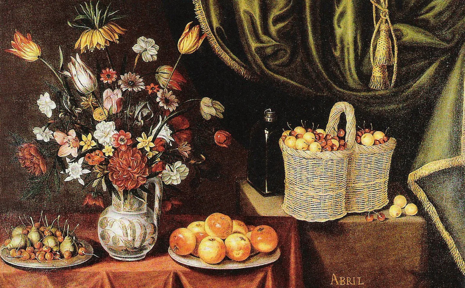 Der Monat April - Juan van der Hamen image 1 copie peinte à la main à l’huile