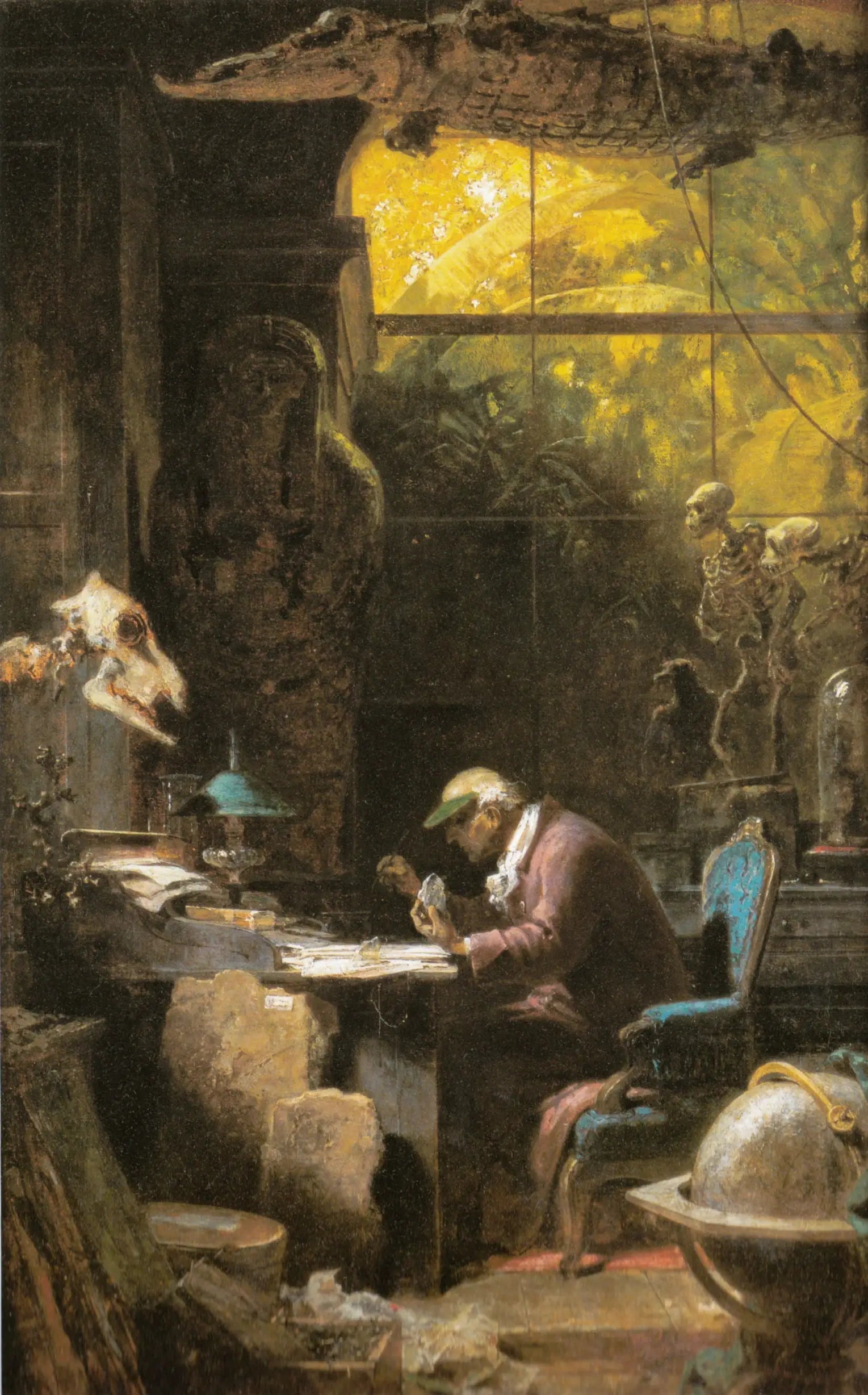 Der Naturforscher - Carl Spitzweg image 1 copie de tableau peinte à la main