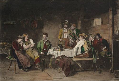 Der Salontiroler - Franz Defregger image 1 copie de tableau peinte à la main