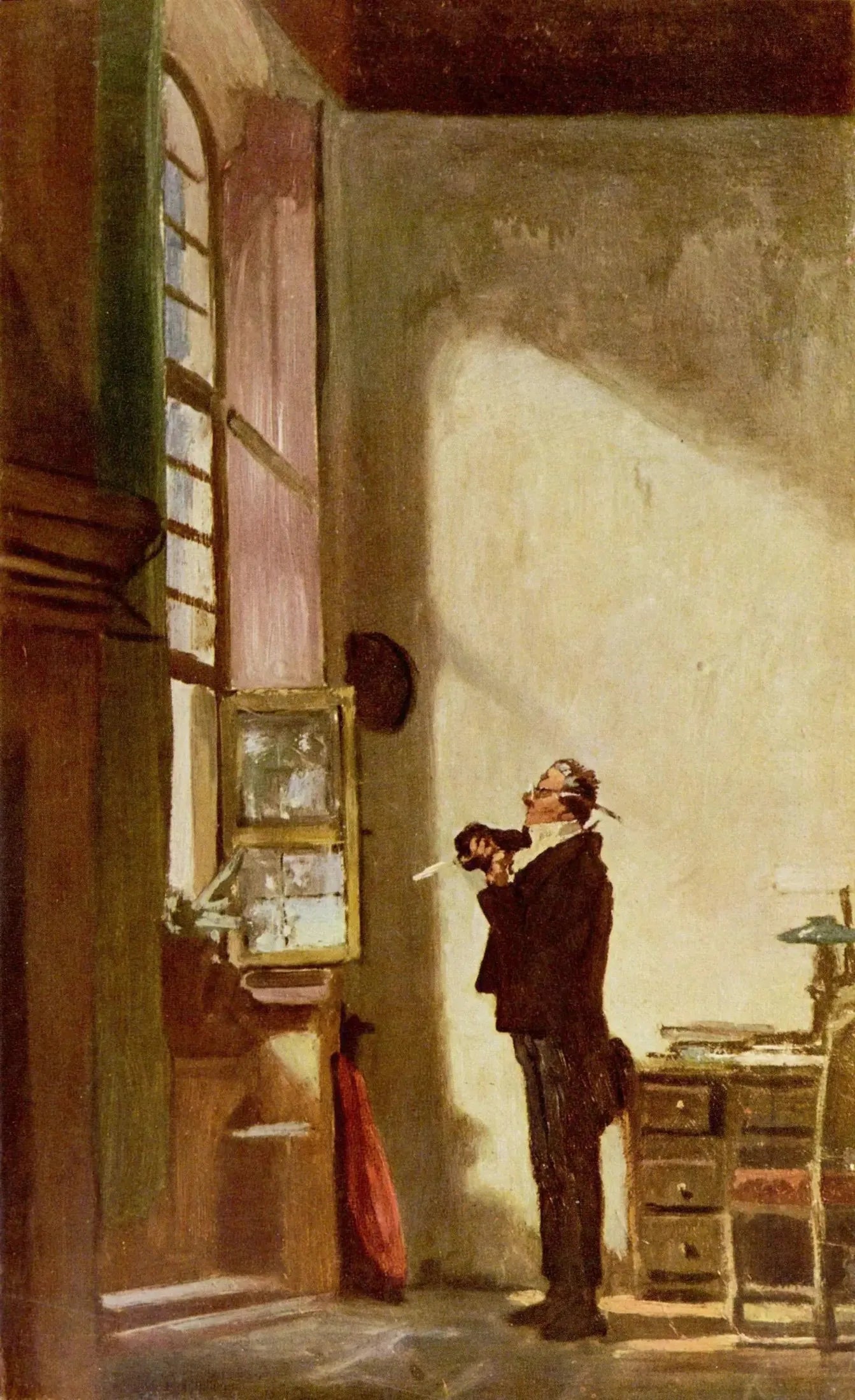 Der Schreiber - Carl Spitzweg image 1 reproduction artisanale de tableau