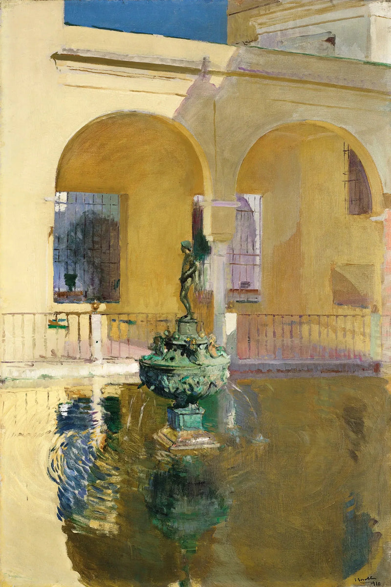 Der Teich von Karl V. im Alcazar, Sevilla - Joaquín Sorolla
