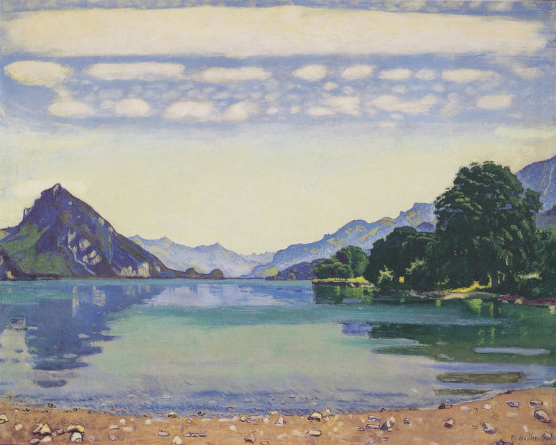 Der Thunersee von Lessigen aus - Ferdinand Hodler