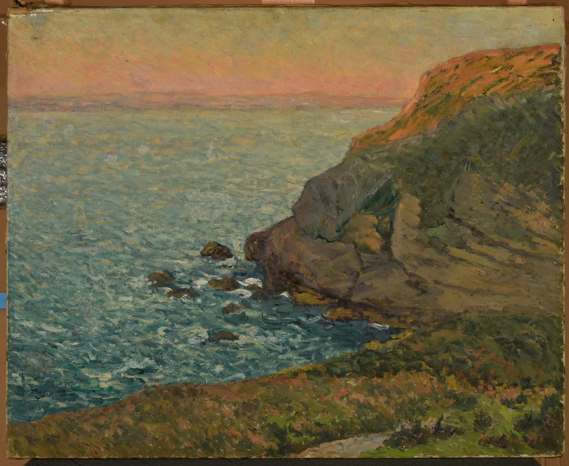Dernières lueurs du jour (Morgat) - Maxime Maufra image 1 reproduction artisanale de tableau