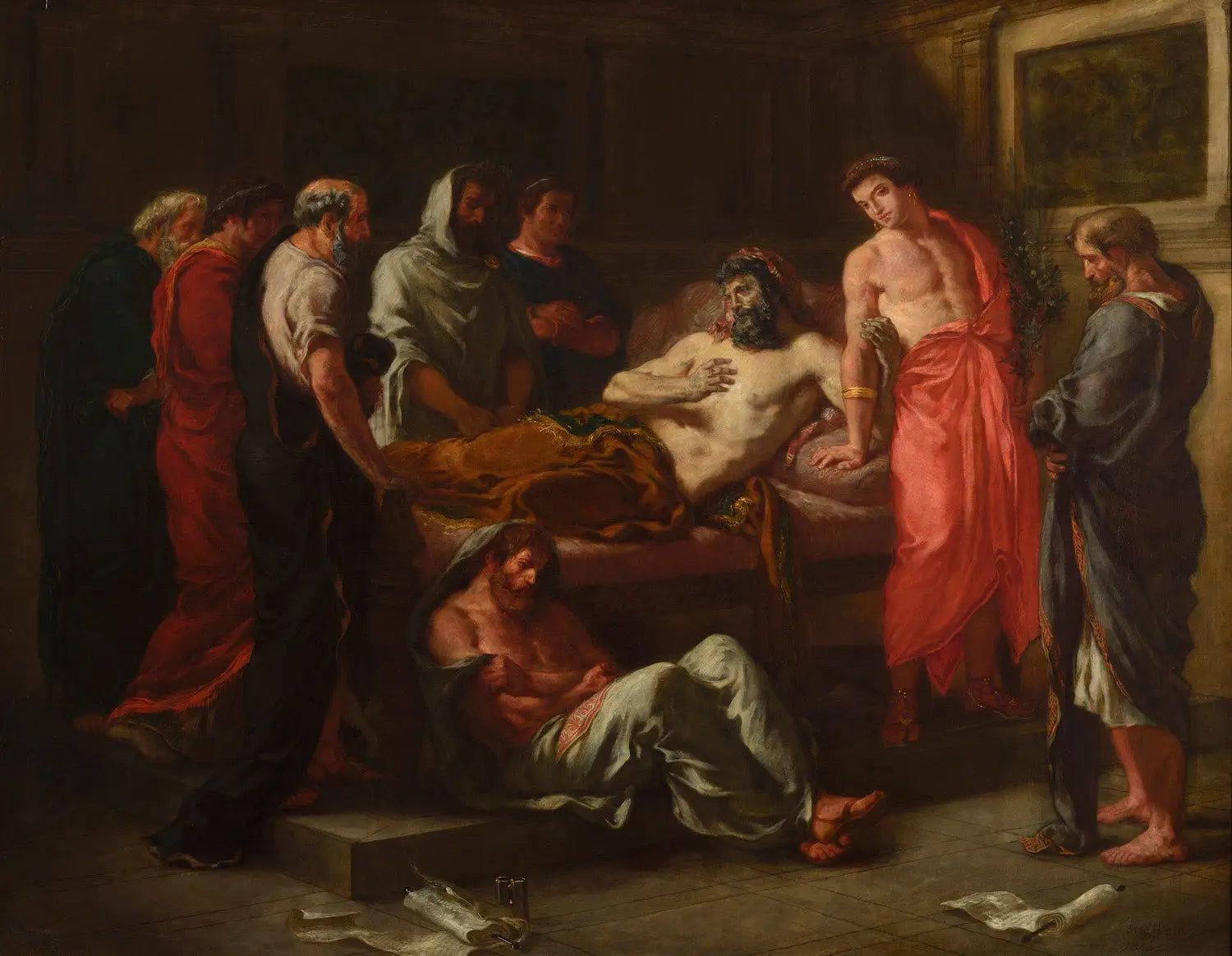 Dernières Paroles de l'empereur Marc Aurèle - Eugène Delacroix image 1 tableau peint à l’huile sur toile