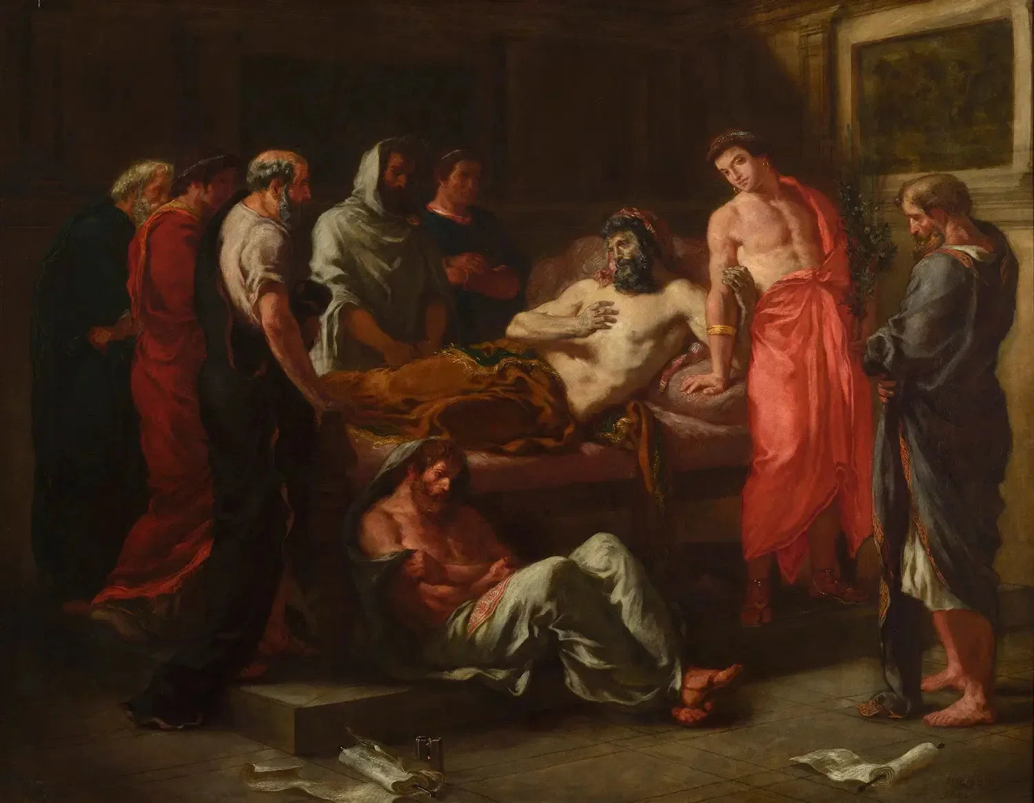 Dernières Paroles de l'empereur Marc Aurèle - Eugène Delacroix image 2 reproduction artisanale de tableau