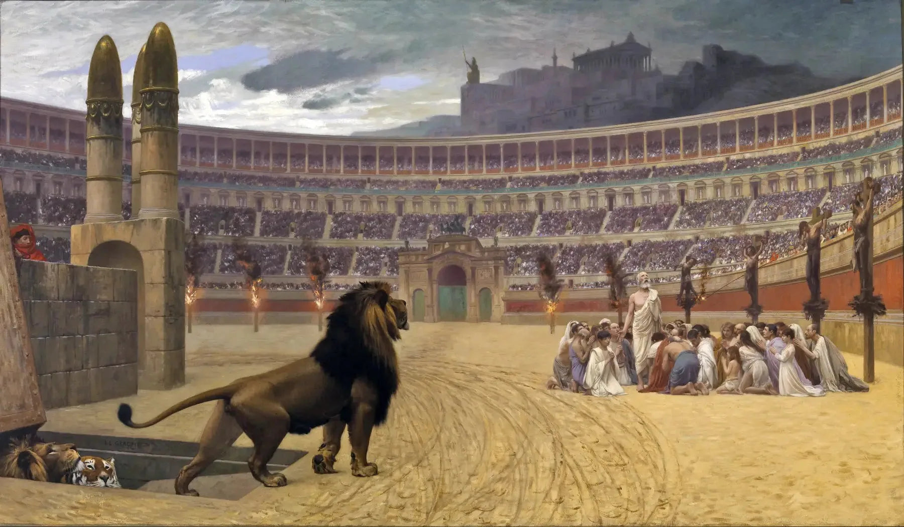 Dernières prières des martyrs chrétiens - Jean-Léon Gérôme image 1 reproduction réalisée par Alpha Reproduction