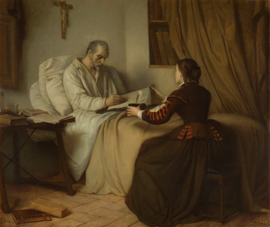 Derniers instants de Cervantes - Víctor Manzano y Mejorada