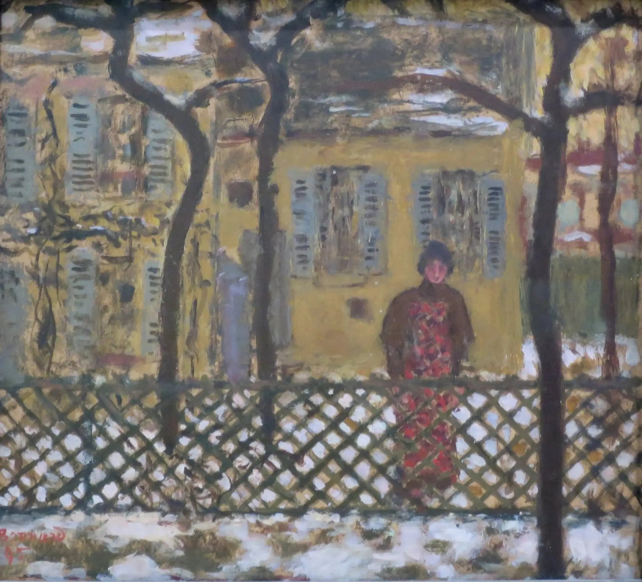 Derrière la clôture - Pierre Bonnard image 1 reproduction artisanale de tableau