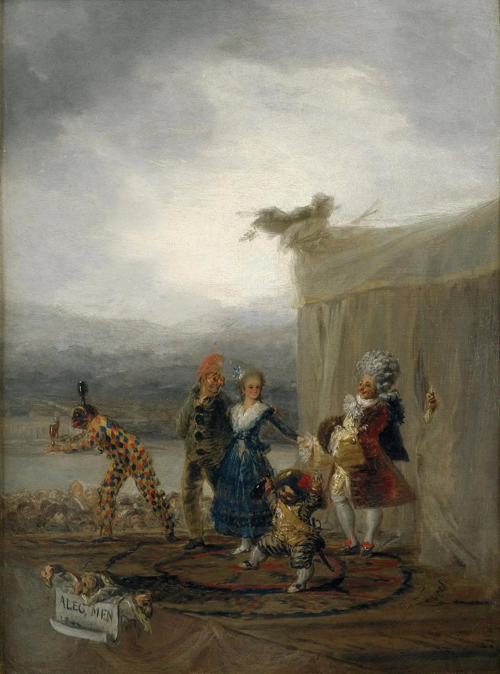 Des acteurs comiques ambulants - Francisco de Goya image 1 reproduction de peinture à l’huile