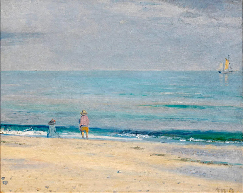 Des enfants sur la plage. - Michael Peter Ancher
