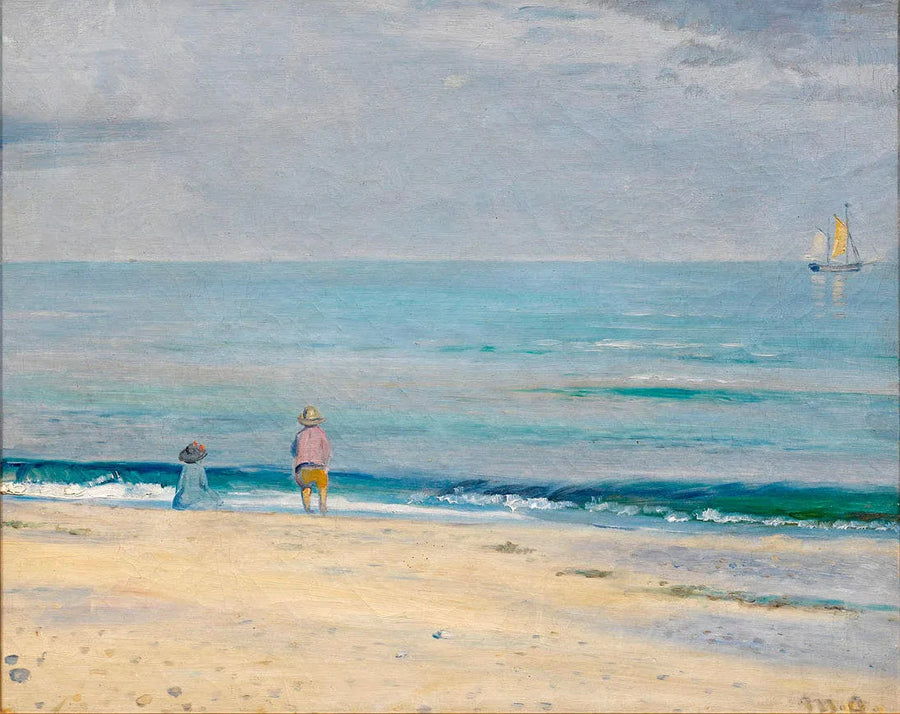 Des enfants sur la plage. - Michael Peter Ancher