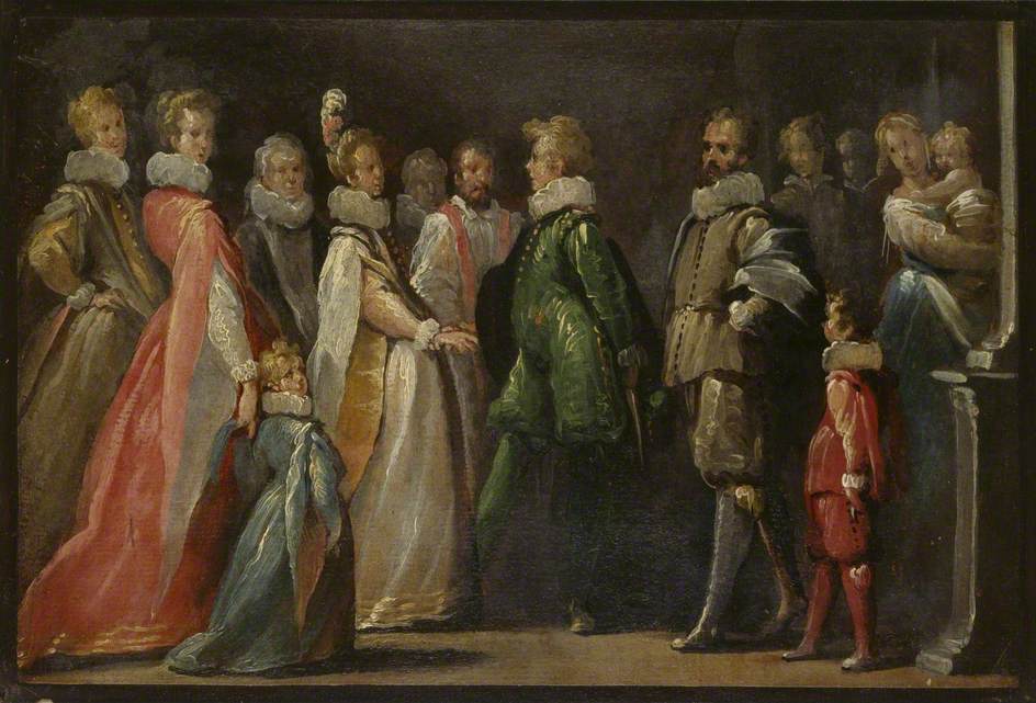 Des fiançailles - Bernardo Strozzi image 1 copie peinte à la main à l’huile