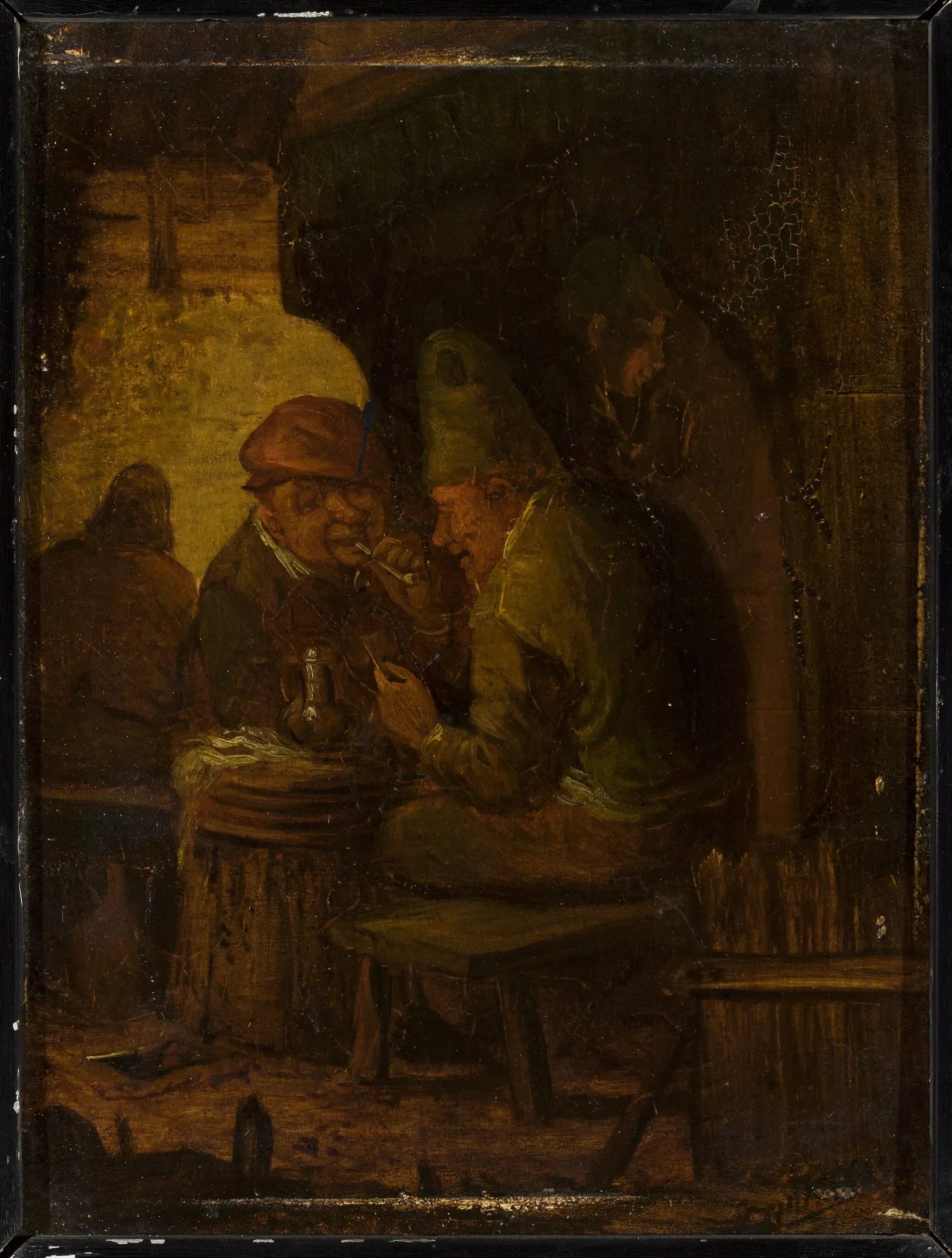 Des fumeurs dans une taverne - Adriaen Brouwer image 1 copie peinte à la main à l’huile